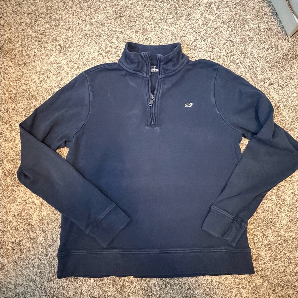 Vineyard Vines Boys Dark Blue Zip-Up Sweater